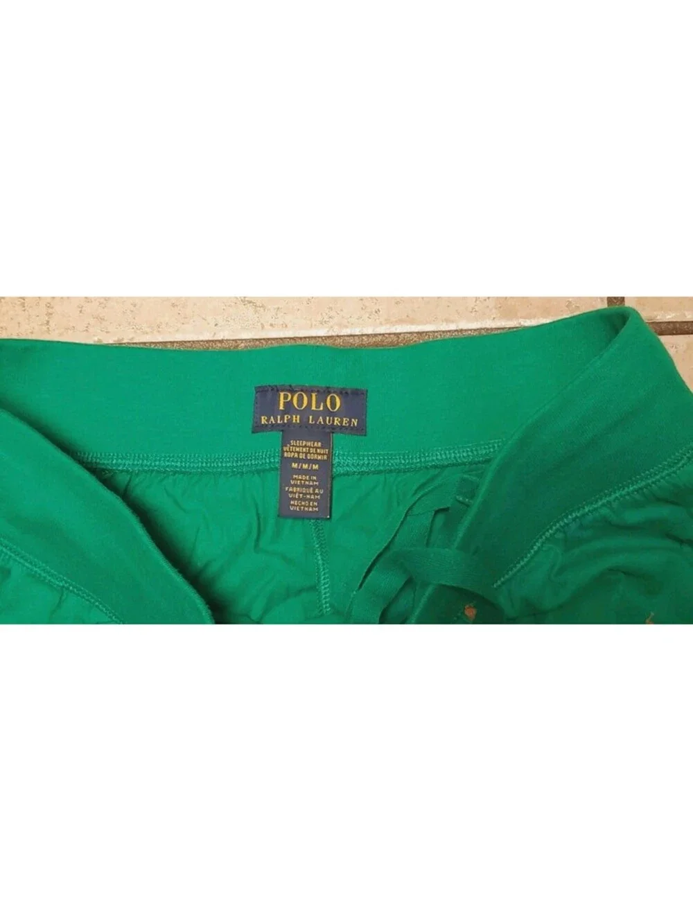 Mens Polo Ralph Lauren Green All Over Pony Player Sleep Pajama Pants M